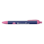 Stylo Bleu L'écriture de hibou de la fille rose mignonne (Haut)