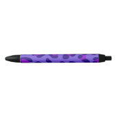 Stylo Bleu "Leopard violet électrique" (Devant)