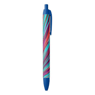 Stylo Bleu Lilac Orange Turquoise Abstrait Géométrique