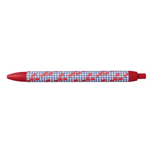 Stylo Bleu Lobster Gingham Coastal Maine Fun (Devant)