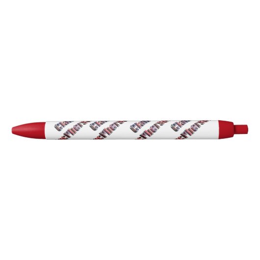 Stylo Bleu Logo de Clan MacPherson Tartan, (Devant)