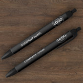 Stylo Bleu Logo et texte personnalisés