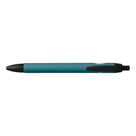 Stylo Bleu Logo et texte personnalisés Turquoise (Dos)
