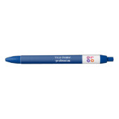 Stylo Bleu Logo, nom, profession Bleu (Devant)