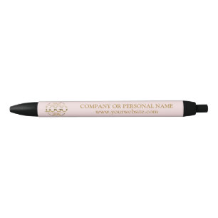 Stylo Bleu Logo professionnel simple rose personnalisé