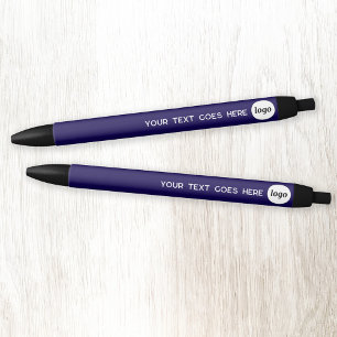 Stylo Bleu Logo Texte Marine Bleue Marque commerciale Promoti