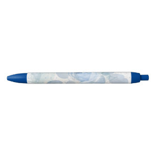 Stylo Bleu Luxe motif rose