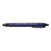 Stylo Bleu Marine personnalisée bleu et blanc moderne (Bas)