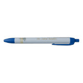 Stylo Bleu Médicale bleu clair Caduceus Faux Gold Foil (Bas)