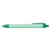 Stylo Bleu Modèle classique élégant vert menthe blanc pointil (Haut)