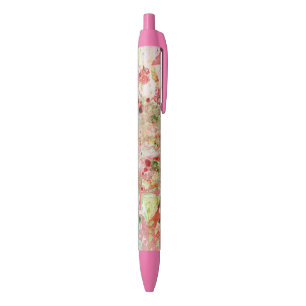 Stylo Bleu Modèle d'art abstrait moderne rose jaune vert