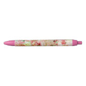 Stylo Bleu Modèle d'art abstrait moderne rose jaune vert (Devant)