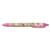 Stylo Bleu Modèle d'art abstrait moderne rose jaune vert (Bas)