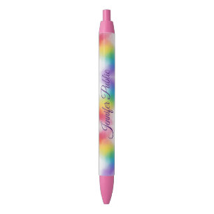 Stylo Bleu Modèle de script de nom d'écriture manuscrite colo