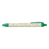 Stylo Bleu Modèle design vert Floral Blanc tendance (Haut)