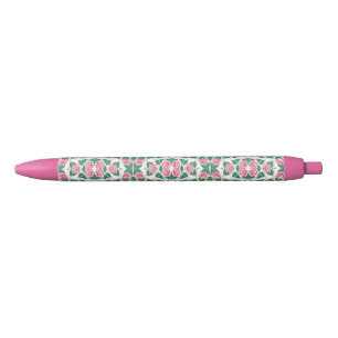 Stylo Bleu Modèle floral délicat