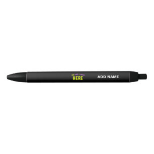 STYLO BLEU MODERNE ET MODERNE PERSONNALISABLE NOIR VÉRIFIÉ