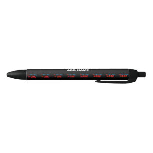 STYLO BLEU MODERNE ET MODERNE PERSONNALISABLE NOIR VÉRIFIÉ