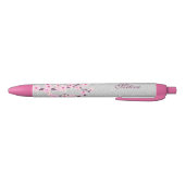 Stylo Bleu Monogramme de Parties scintillant en argent cerise (Bas)