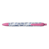 Stylo Bleu Motif Blue Paisley (Dos)
