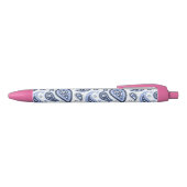 Stylo Bleu Motif Blue Paisley (Haut)