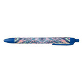 Stylo Bleu motif de corail d'agate océanique (Bas)