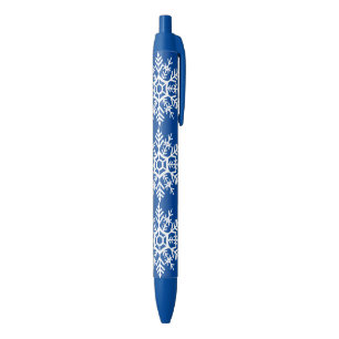 Stylo Bleu Motif de flocon de neige