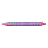Stylo Bleu Motif de logo de suricate rose, (Devant)