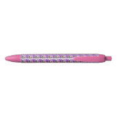 Stylo Bleu Motif de logo de suricate rose, (Dos)