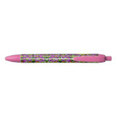 Stylo Bleu Motif floral (Dos)