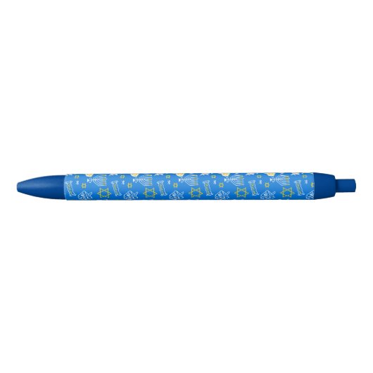 Stylo Bleu Motif Hanoukka (Devant)