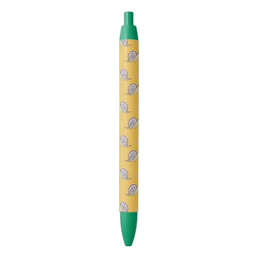 Stylo Bleu Motif mignon escargots et tourbillons (devant Vertical)