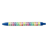 Stylo Bleu Motif multicolore d'éléphant (Devant)