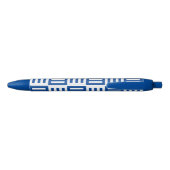 Stylo Bleu Motif rayures bleues et blanches (Dos)