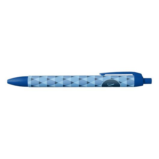 Stylo Bleu Motif triangles (Haut)