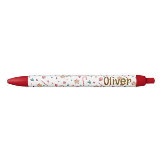 Stylo Bleu Name || Cute Holiday Cookies and Candy Pattern Ink (Devant)