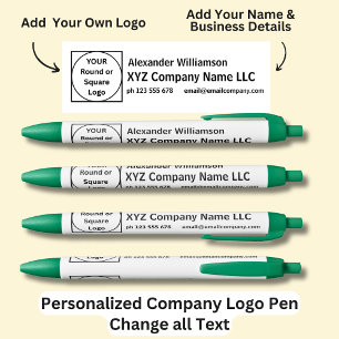 Stylo Bleu Nom personnalisé Nom de l'entreprise Nom et courri
