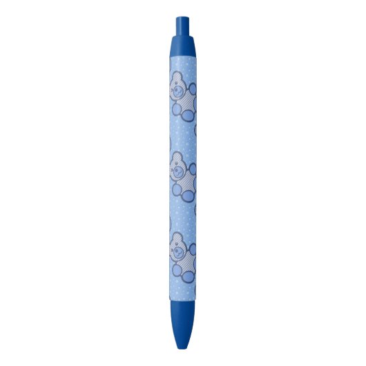Stylo Bleu Nounours bleus (devant Vertical)