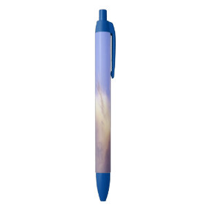 STYLO BLEU "NUAGES ROUGES À TRAVERS LE CIEL"