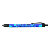 Stylo Bleu Nuances de bleu Art fractal abstrait moderne (Haut)