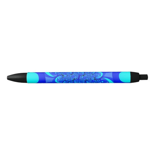 Stylo Bleu Nuances de bleu Art fractal abstrait moderne (Devant)