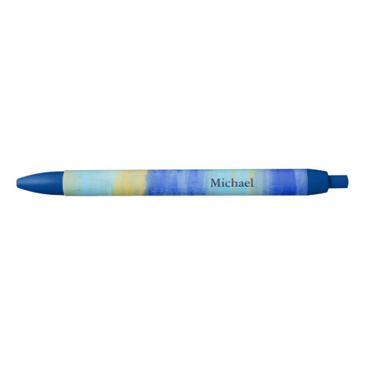 Stylo Bleu Personalized Relaxing Beach Aqua Abstract Art (Devant)