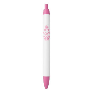 Stylo Bleu Personnalisé GARDEZ LE CALME et VOTRE TEXTE - mot