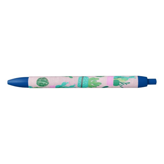 Stylo Bleu Pink Rustique Sud-Ouest Cactus Plantes (Devant)
