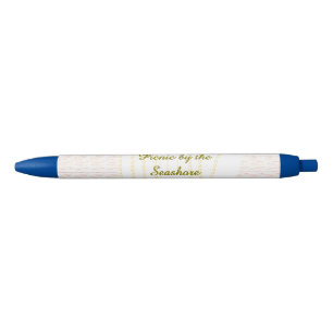 Stylo Bleu Pique-nique au bord de la mer Rouleau de cœur