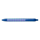 Stylo Bleu Plaid vif de bleus (Dos)