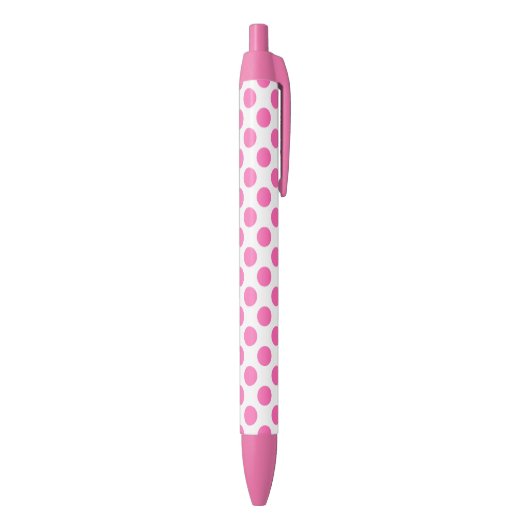 Stylo Bleu Points noirs roses chauds (Bas (Vertical))