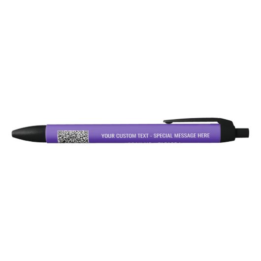 Stylo Bleu QR Code Scan Info Texte personnalisé Pen d'affaire (Haut)