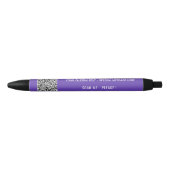 Stylo Bleu QR Code Scan Info Texte personnalisé Pen d'affaire (Devant)
