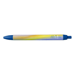 Stylo Bleu Rayon Doré Art Abstrait Moderne